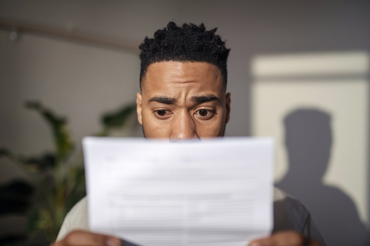 Black Man Looking at Paper Meme